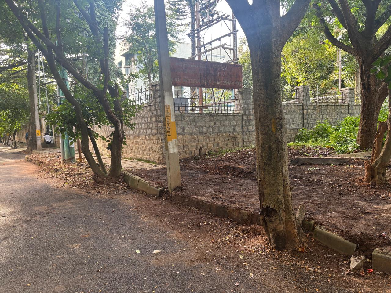 Outside compound wall